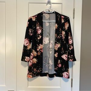 Dynamite Floral Open Front Blazer